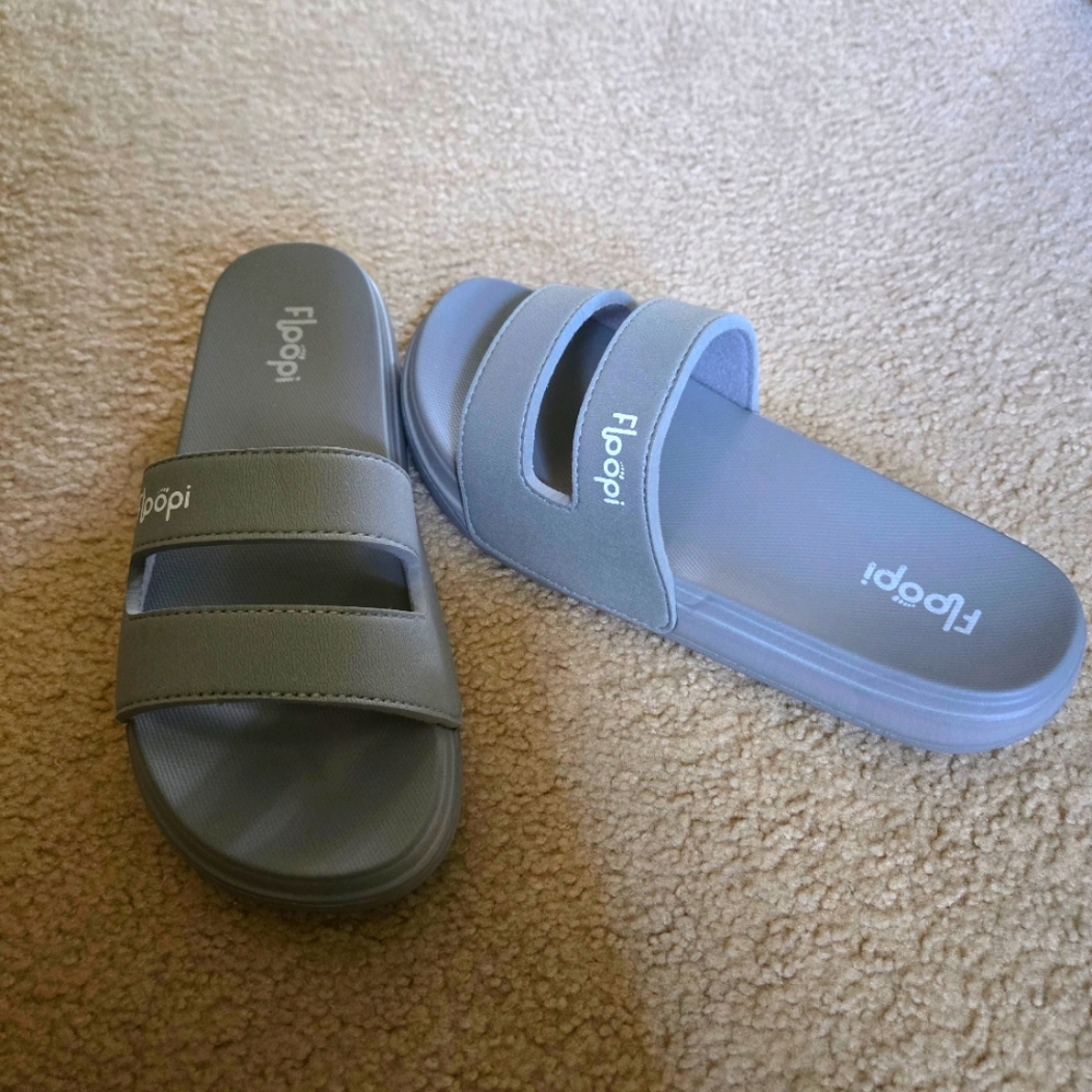 Floopi Gray Slide Sandals